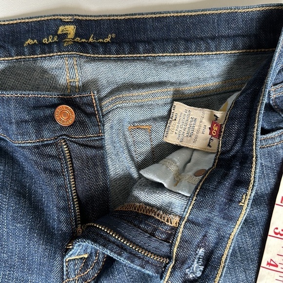 7 For All Mankind low rise bootcut jeans in women’s 30 waist - Picture 9 of 13